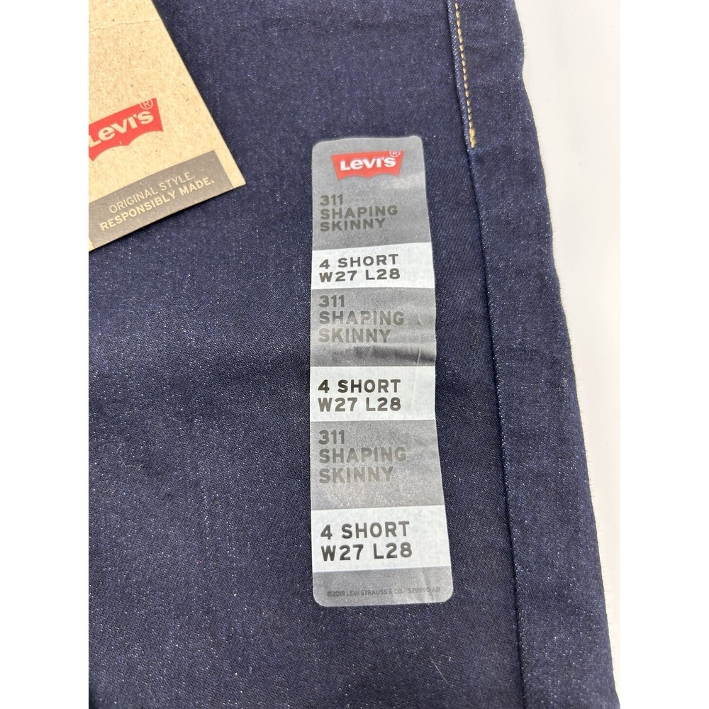 Levi's 311 Shaping Skinny Jeans for Women's Black 4 Short W27 L28 NWT. - Picture 3 of 8